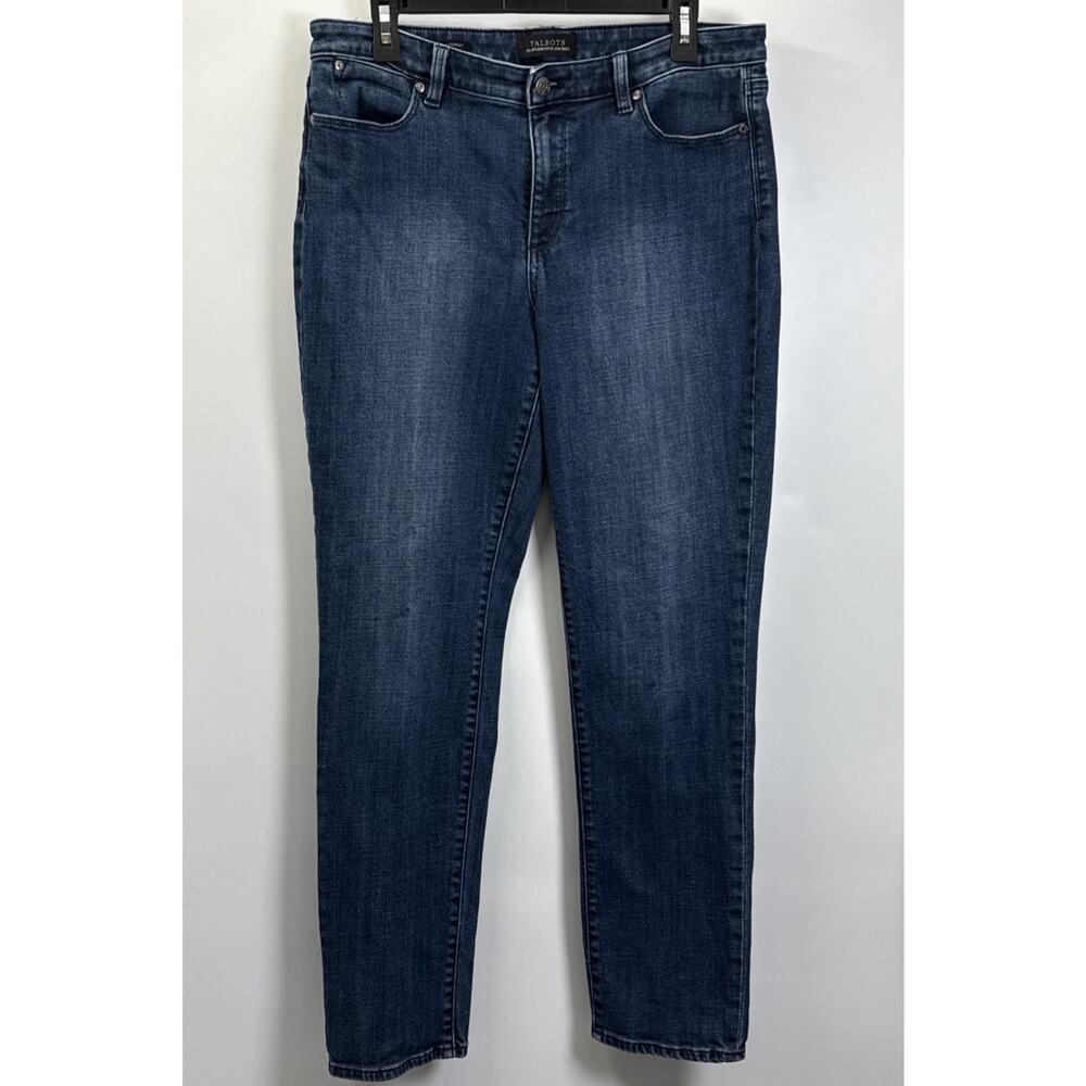 Talbots Womens 12 Flawless 5 Pocket Mid Rise Straight Leg Jeans
